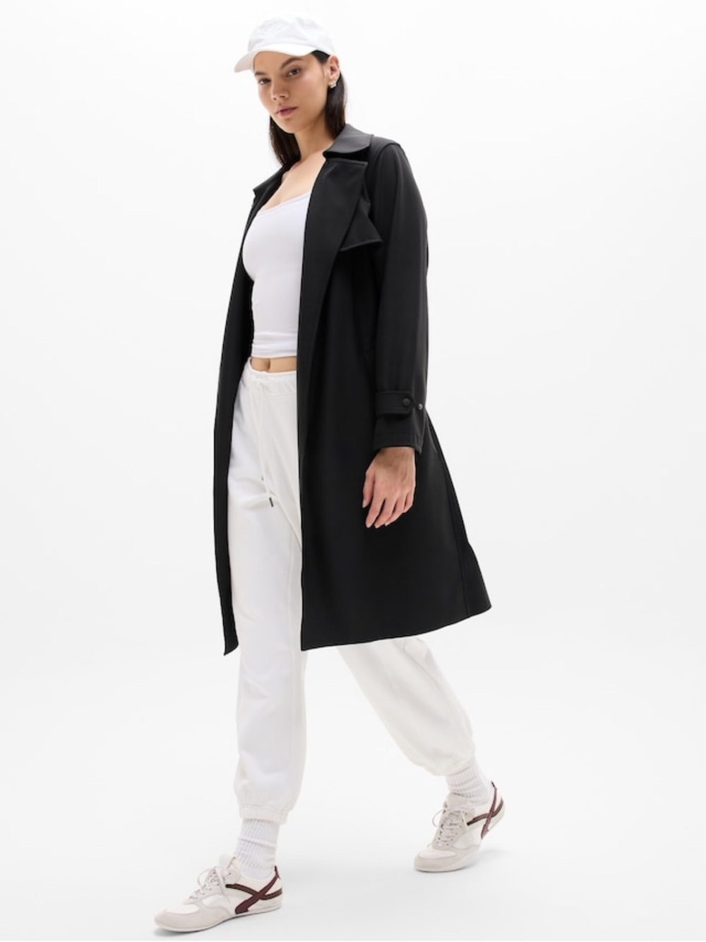 Athleta Black Stellar Women's Trench Coat XS